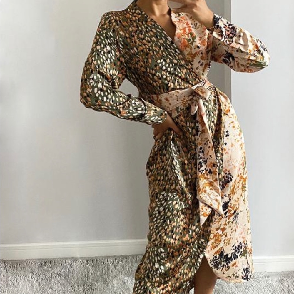 Never Fully Dressed Bloom Splice Wrap Dress